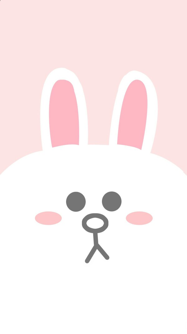兔子 粉色 小清新 可爱 少女 手机壁纸 锁屏…-堆