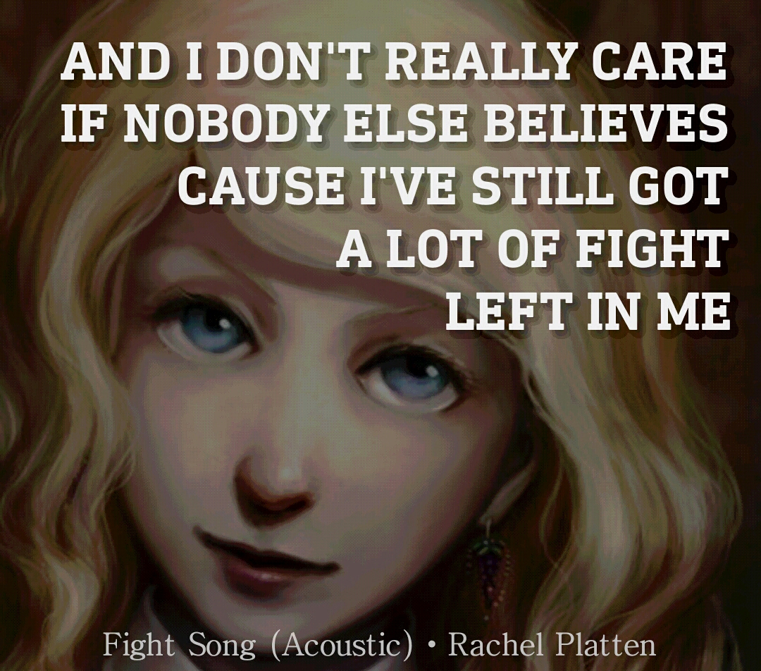 「fight song」rachel platten