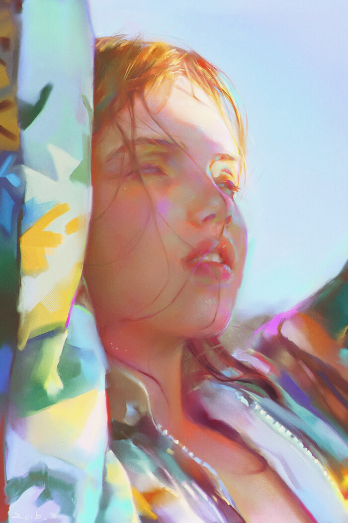 color and light study1油画 插画 ps 绘画 色彩 撞色 壁纸 欧美 头像