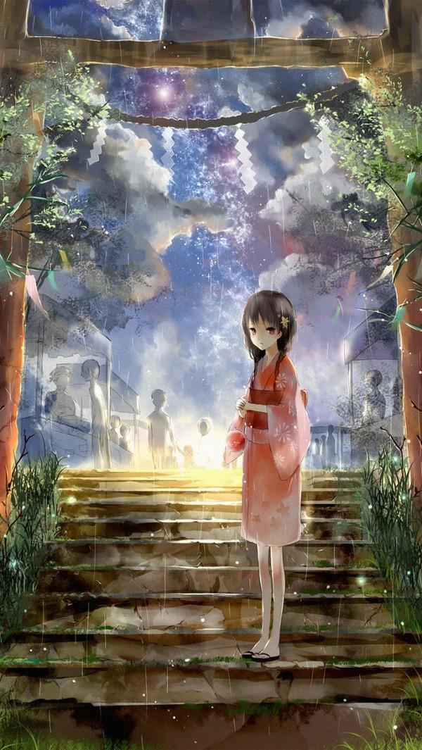人物 人像 设定 高清 背影 平铺 锁屏 情侣 风景 动漫插画 少女 场景