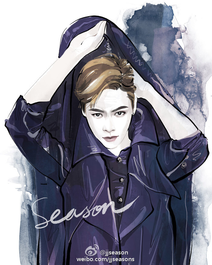 jjseason插画##时尚##season插画# --"暗黑男神"@william威廉陈伟霆