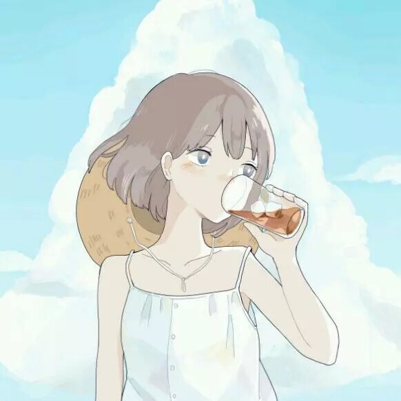 动漫头像 二次元 女孩头像 蓝天白云 可爱头像
