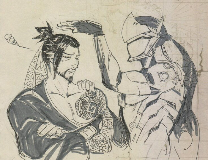 守望先锋,overwatch,源氏半藏,genji&hanzo.