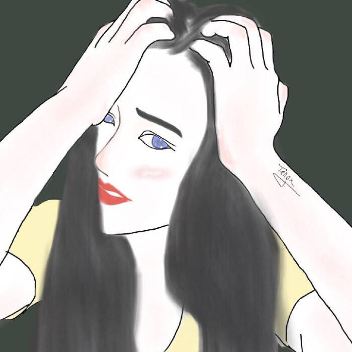 长发女 
