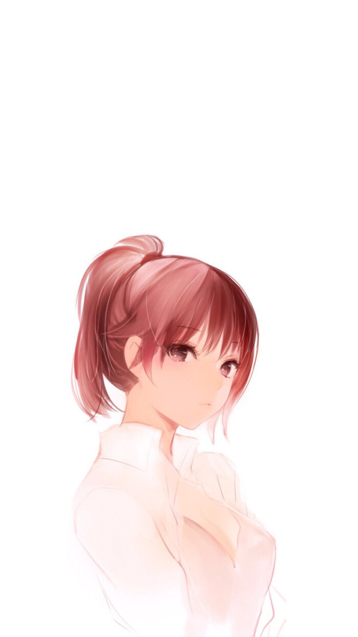 手绘唯美女孩萝莉动漫时尚头像 背景 插画