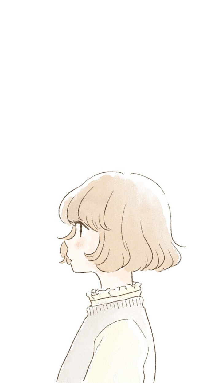 手绘唯美女孩萝莉动漫时尚头像 背景 插画