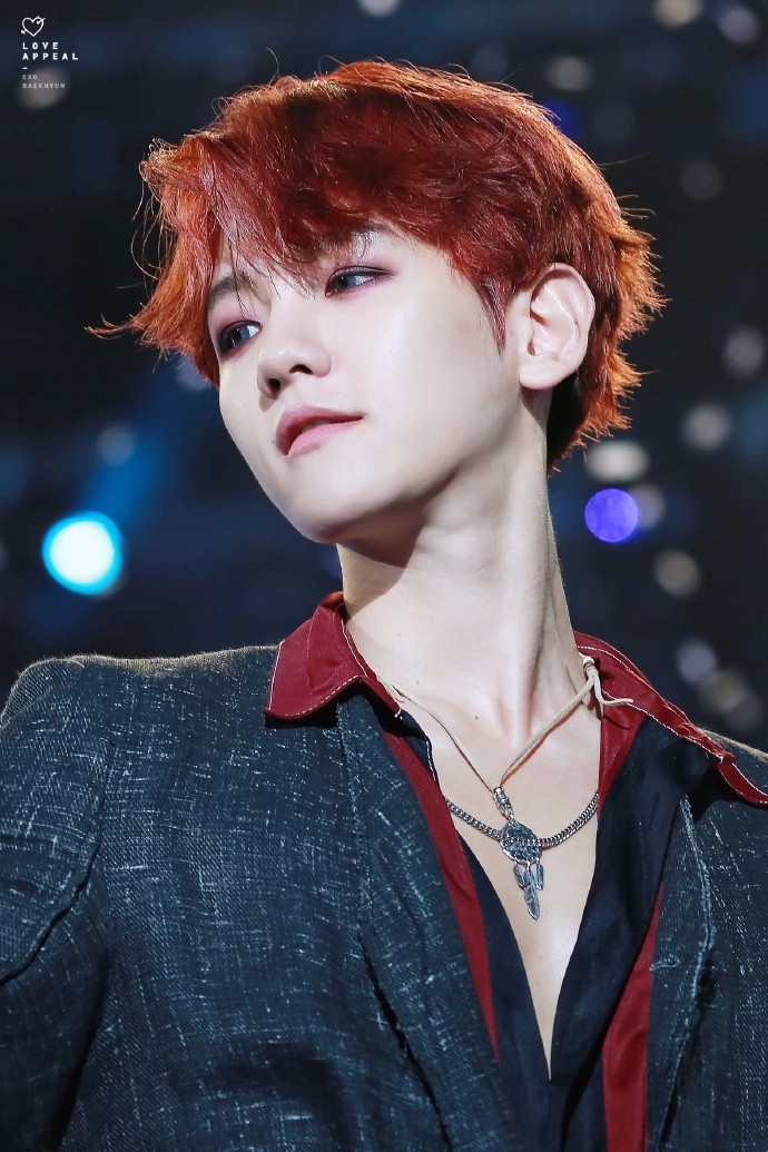 baekhyun 边伯贤 红发