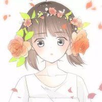情侣 头像 二次元花朵男女