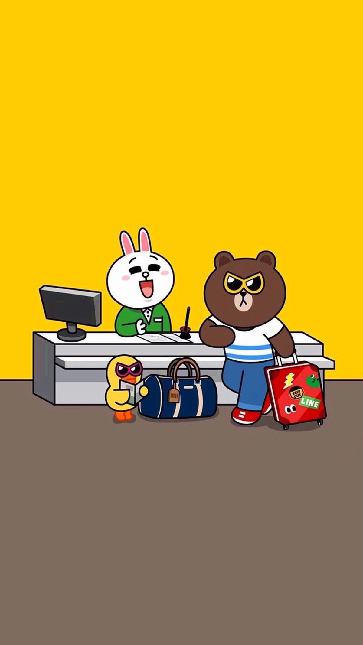 line friends 布朗熊 可妮兔