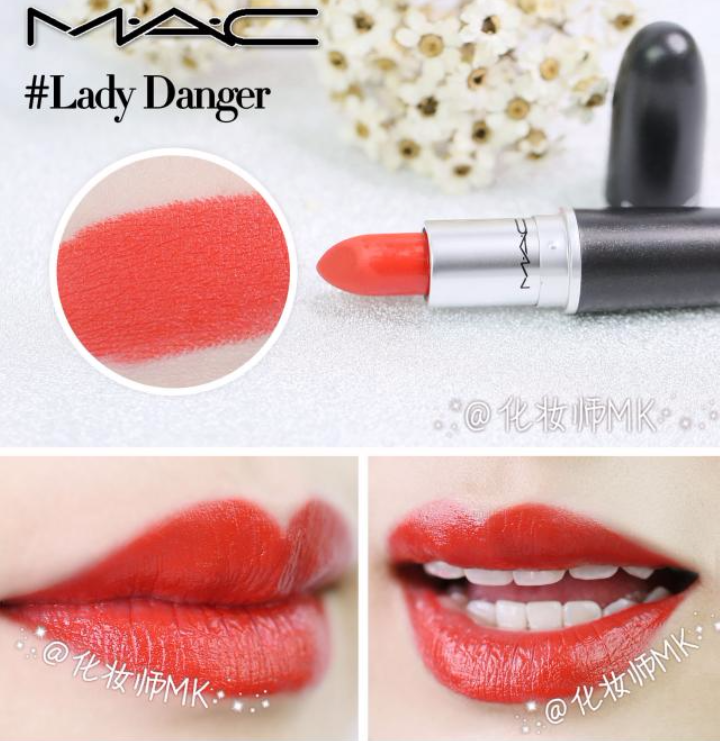 【大菇凉】【素齿 朱唇】彩妆 口红 试色 mac lady danger