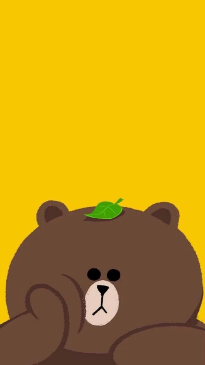 iphone手机壁纸锁屏 韩国布朗熊 可爱