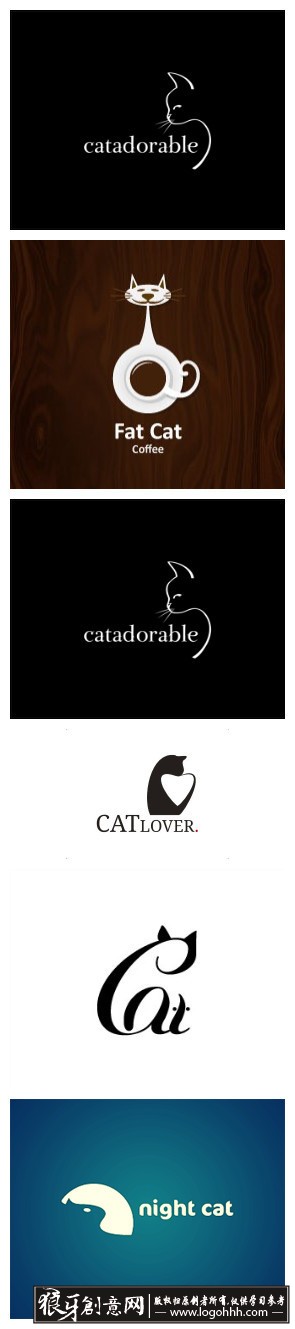 标志logo 猫的logo设计元素灵感 猫标志设计灵感 猫的标志元素 猫的