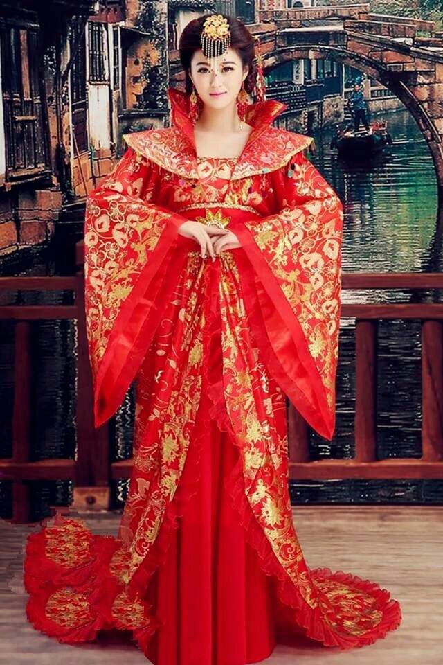 中国古风汉服红装嫁衣