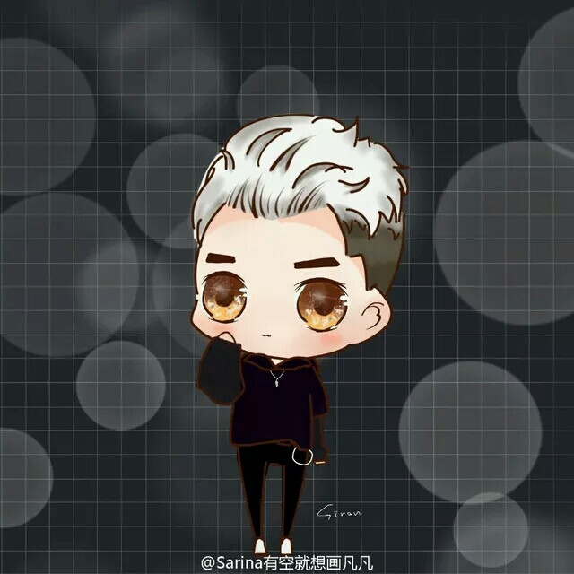 吴亦凡手绘 素描漫画 卡通吴亦凡 kris exo 花美男 偶像 明星 帅哥 小