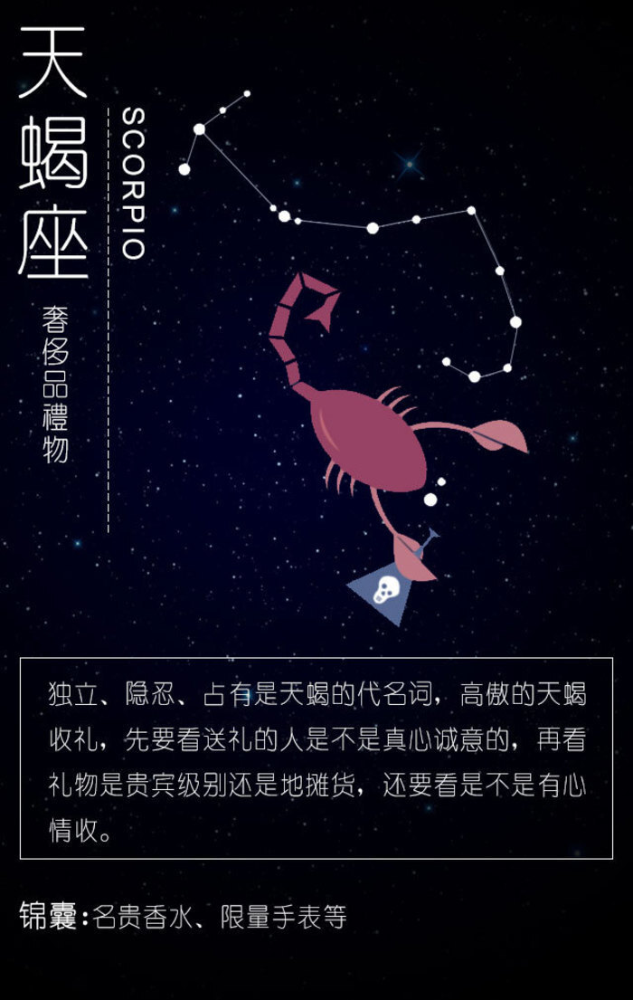 天蝎注定不是一个平常的星座,最不会讨人欢心,最重自尊,最讲义气,最有