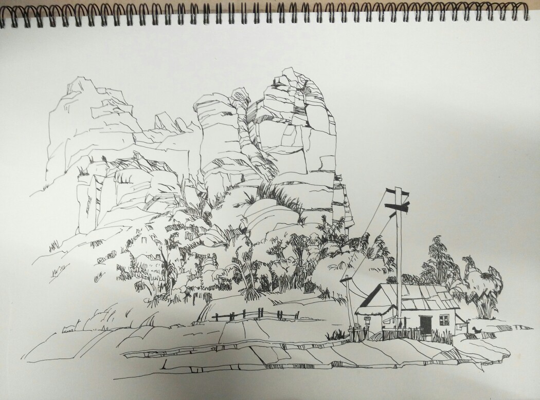 风景速写临摹