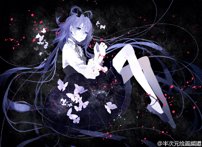 洛天依  美腻  紫色  背景   头像