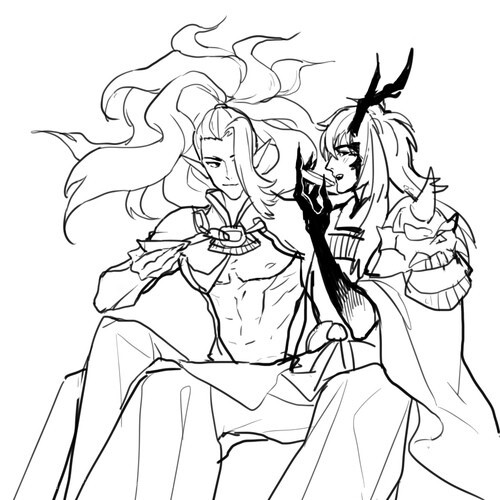 阴阳师②~#阴阳师#大江山鬼王和鬼后【划掉】