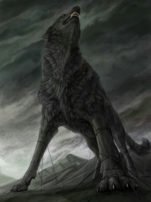 魔狼-芬里尔(fenrisulfr):他是北欧神话中造成众神毁灭的元凶.