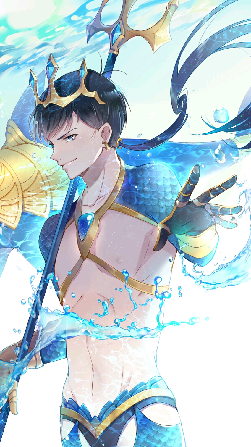 动漫 阿松 空松 kara 海神 男子 青年 少年 正太 可爱 帅气 冷漠 壁纸