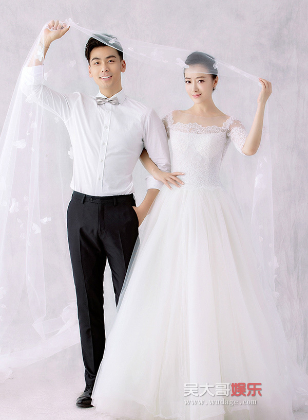陈紫函戴向宇唯美浪漫婚纱照图片桌面壁纸,演员陈紫函和戴向宇的婚纱