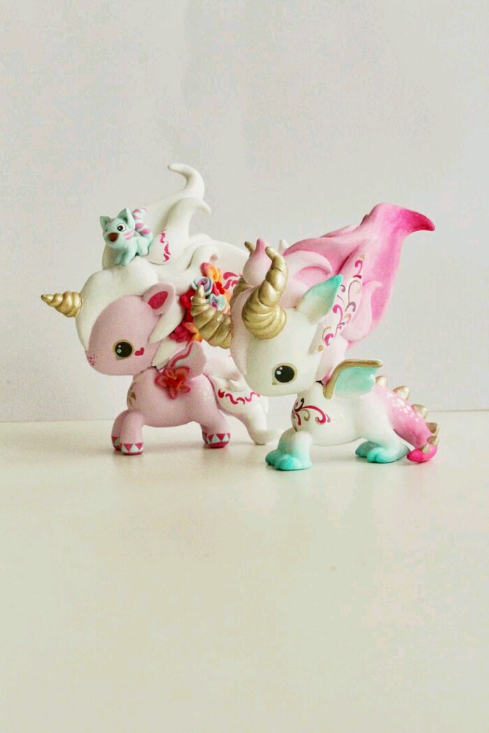 壁纸 树脂粘土 独角兽 迷你 萌物 软妹 少女…-堆