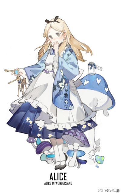 套图|当迪士尼公主穿上和服时,真是美呆了x 画师:star影法师