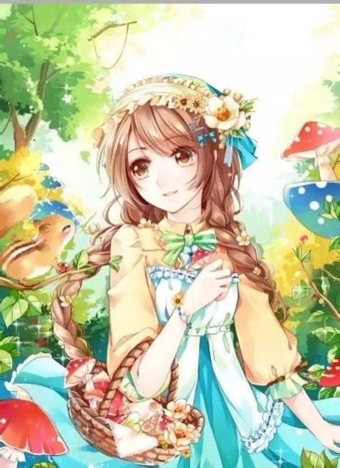 这是我小学四年级上册的时候一个姐姐画水彩参考的图片,她温柔,善良