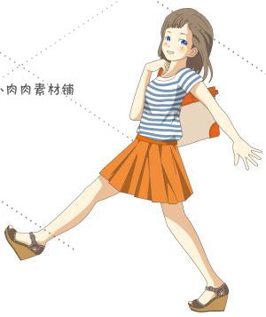 手绘卡通日系漫画少女矢量插画图手账广告EP
