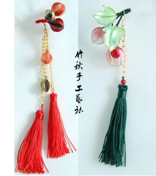 鬼灯,灯笼,流苏吊坠,水晶造花液发簪发梳,汉服古风,cos,摄影,和服发饰
