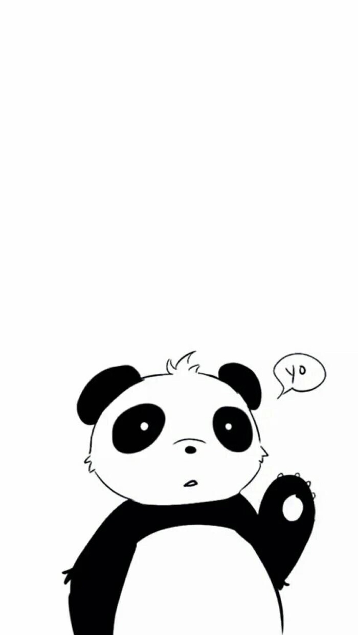 可爱 简单 插画 萌物熊猫#手机壁纸"