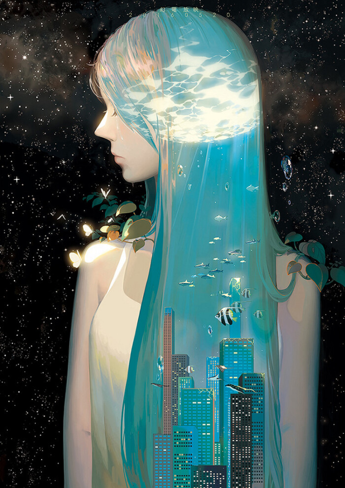 美美的插画,治愈系插画,壁纸.