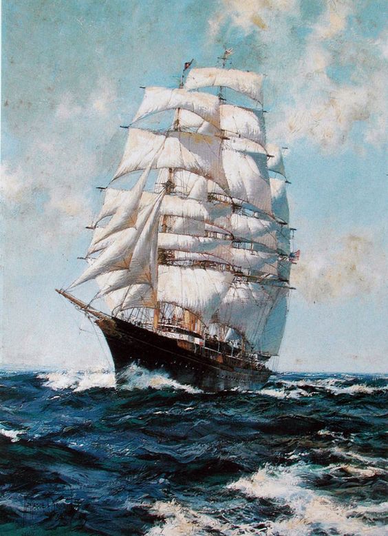 乘风破浪 | 来自英国画家montague dawson (1890–1973)(转)