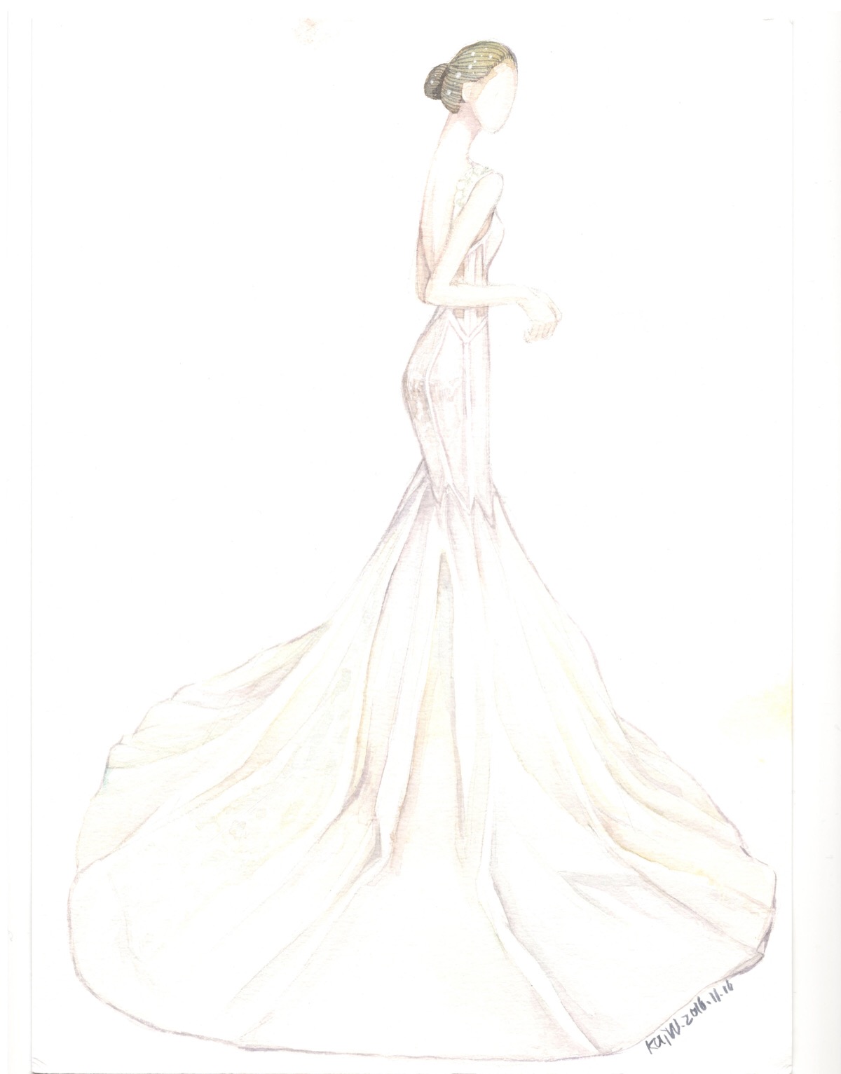couture·y 高级婚纱礼服馆 设计师 kaiw 手稿 喜欢的话可以关注微博