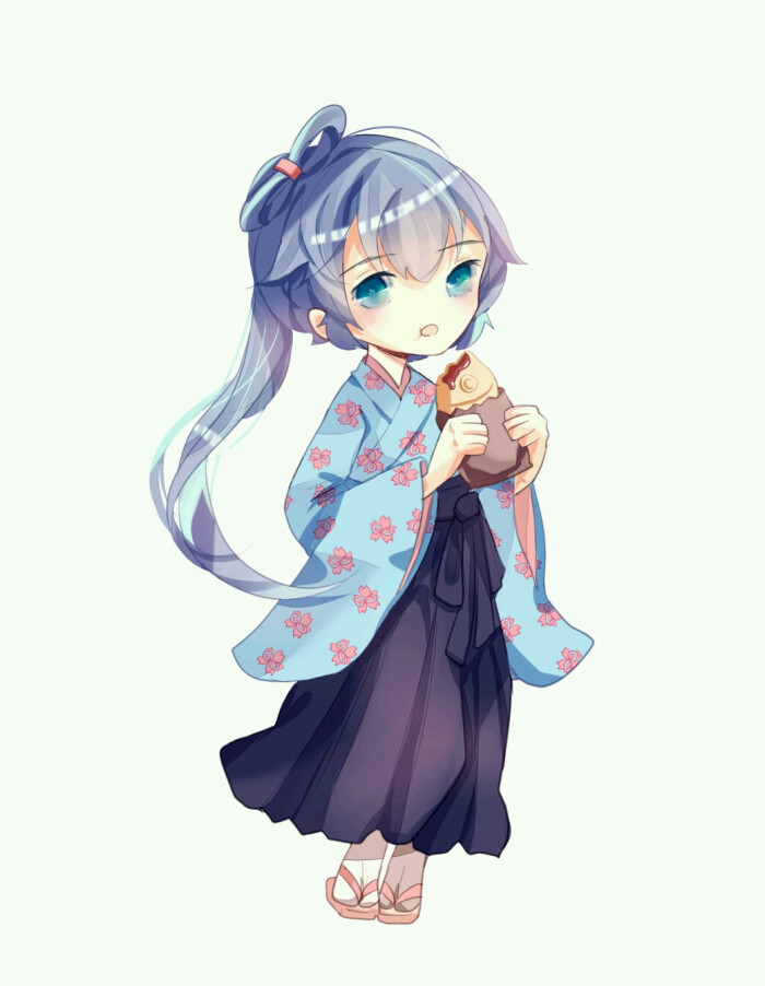 大管』【侵删★】二次元虚拟原创手绘# 同人少女插画设计古风马尾木屐