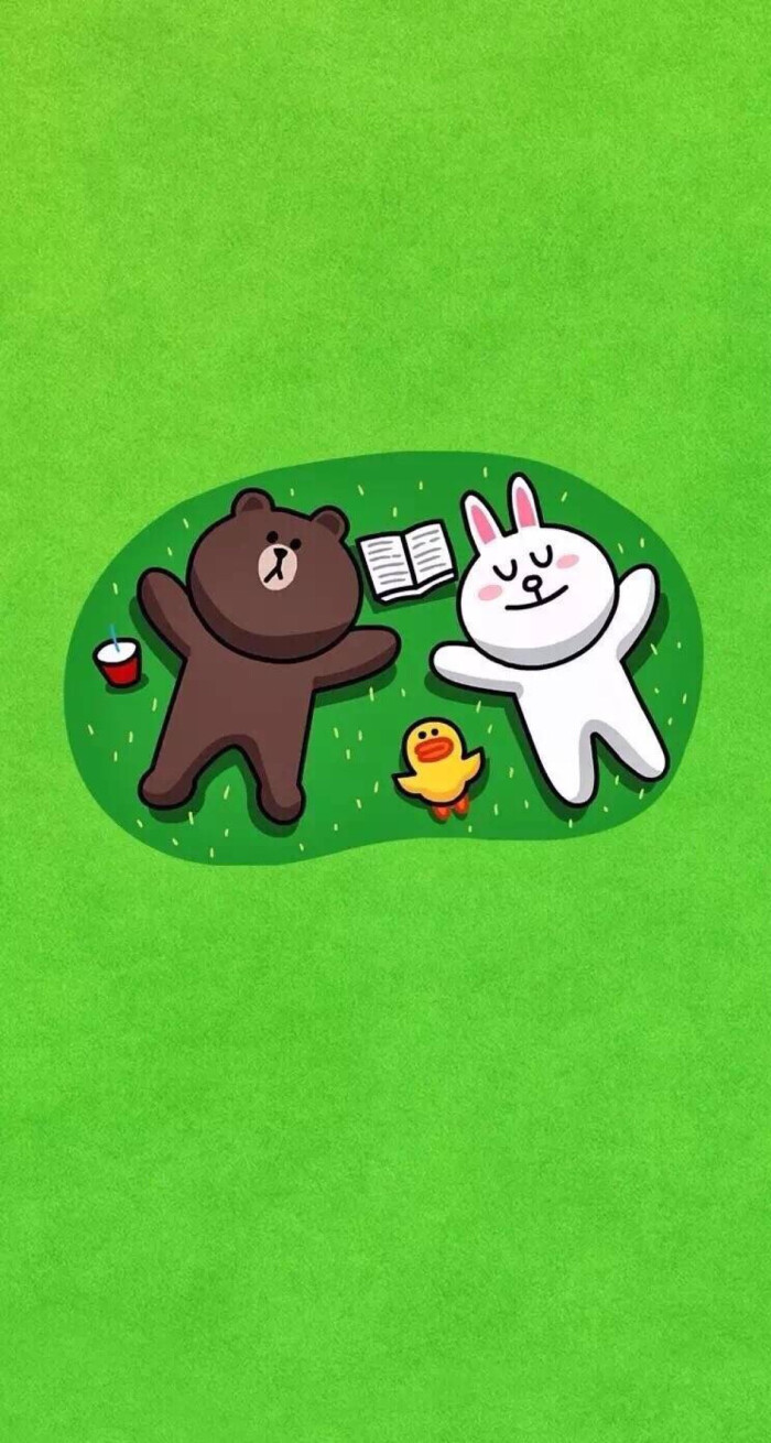 line friends 壁纸 iphone 可妮兔布朗熊