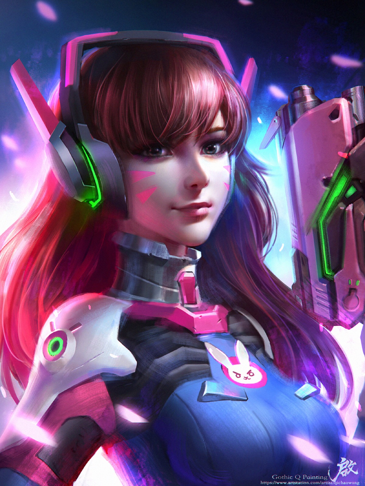 【守望先锋 dva】【人物】【cg】【插画】【少女】【参考】【唯美】