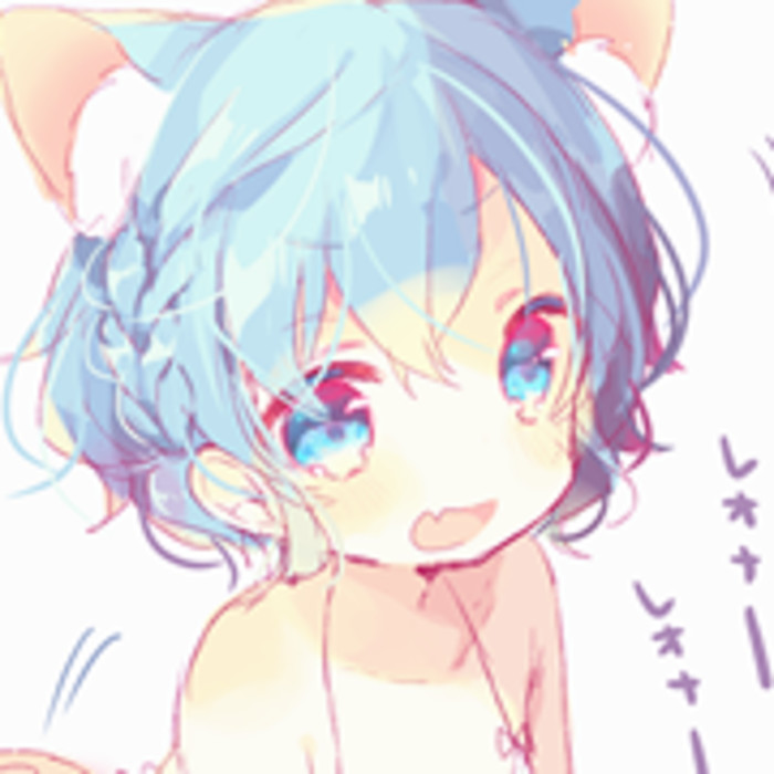 蓝色女猫耳