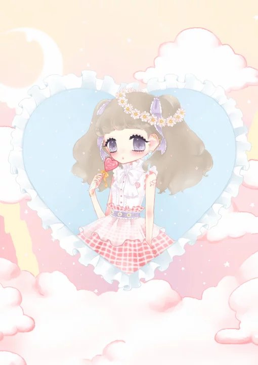 电脑壁纸 插画 文字 动漫 平铺 萌物 软妹 少女心 粉色 卡通 可爱