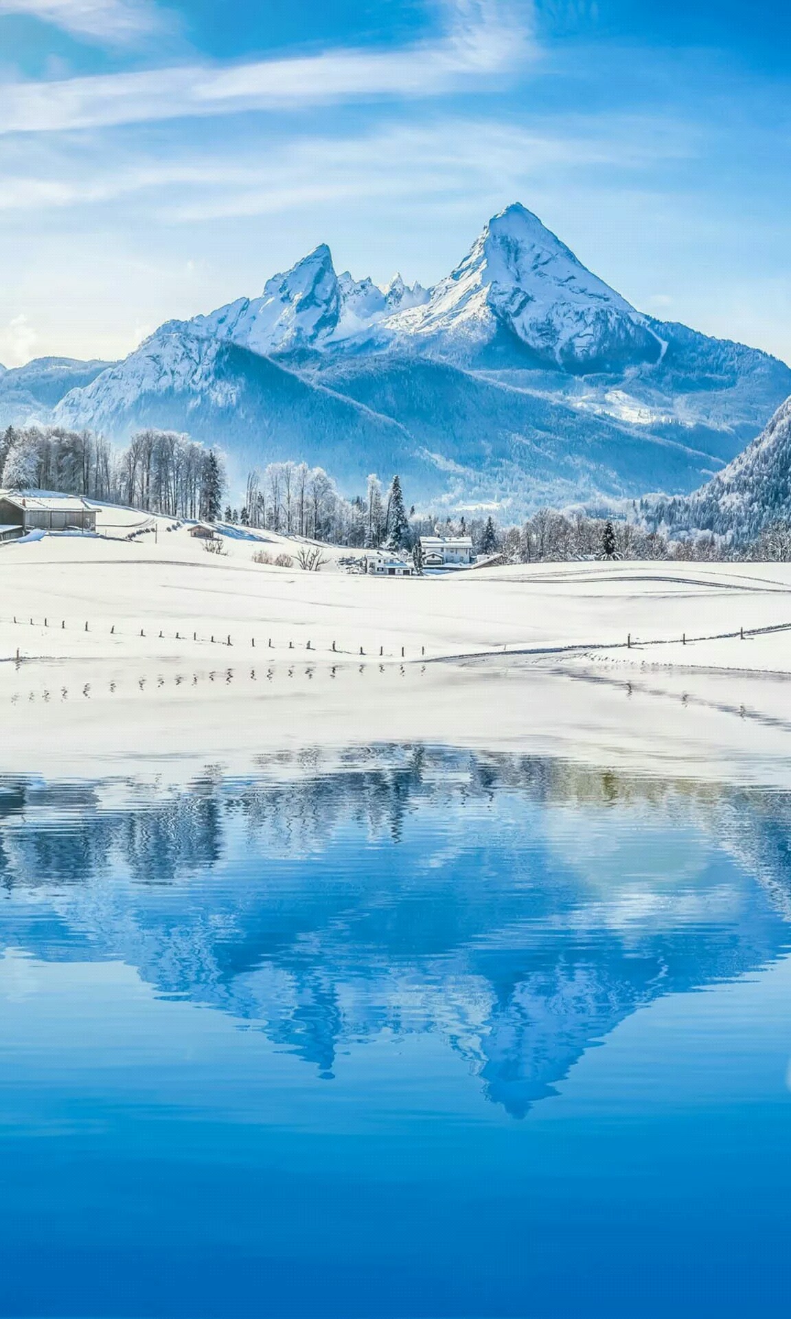 壁纸 雪山 湖