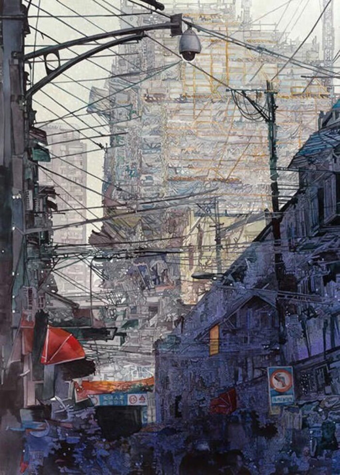 来自美国现代水彩画家 john salminen 绘画作品