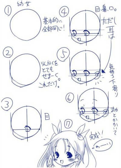 q版动漫人物头部画法