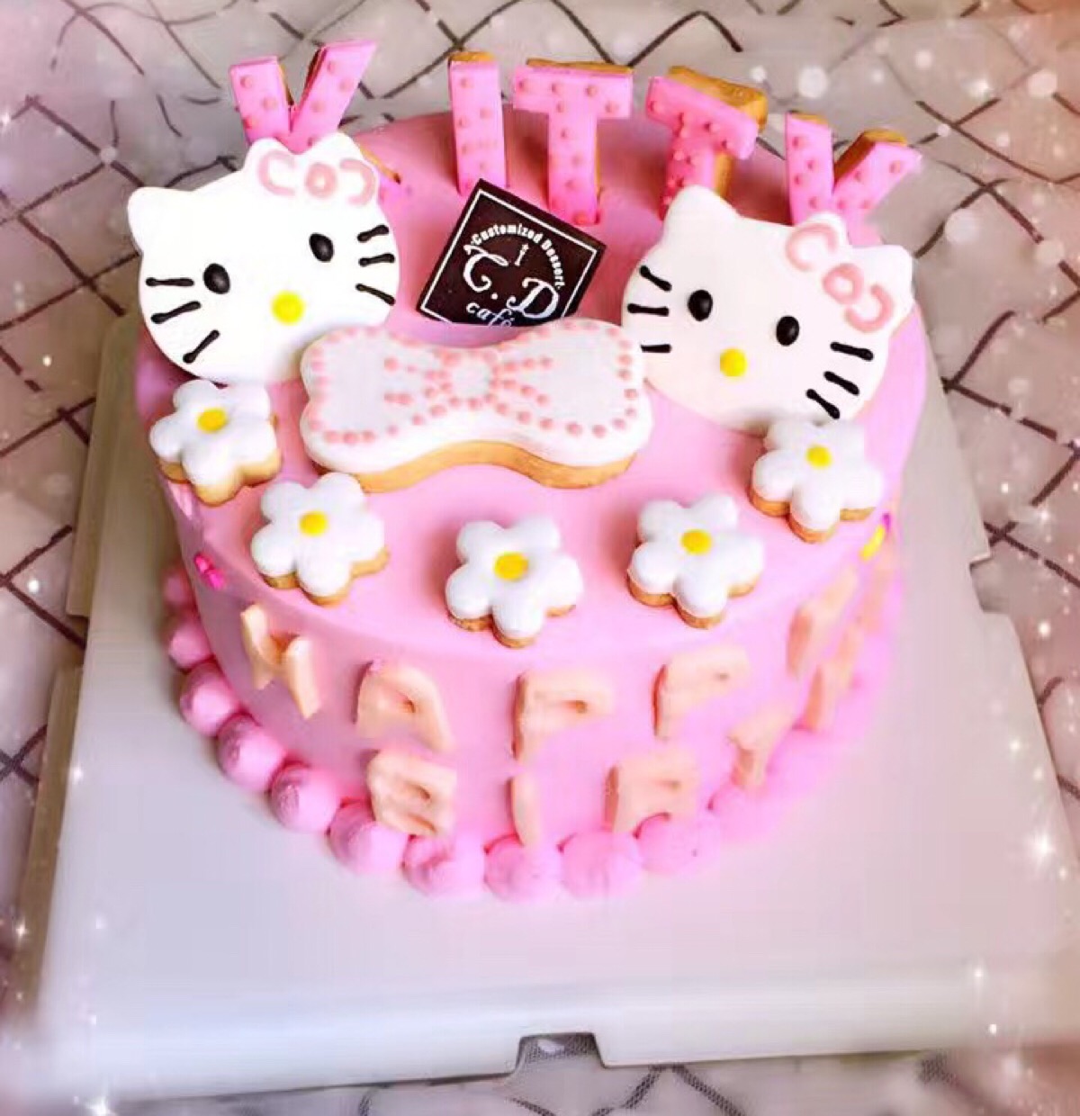 粉粉的kt猫蛋糕 卡哇伊(62 62)