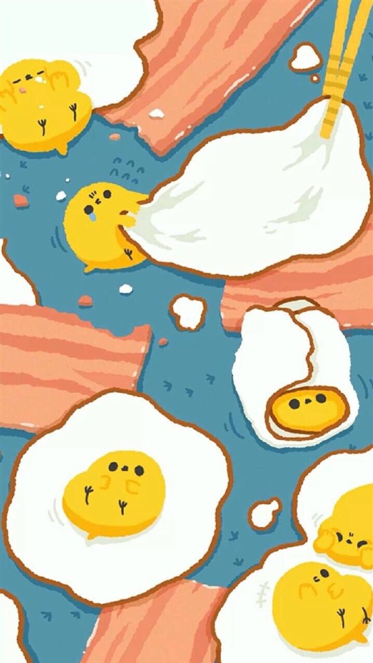 可爱荷包蛋创意手绘