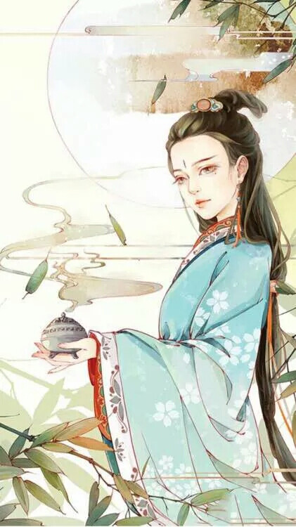 少女 古风 檀香 竹 泪痣