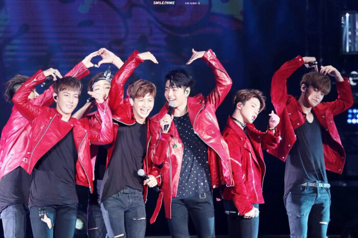 iKON 全体成员比心图-堆糖，美好生活研究所