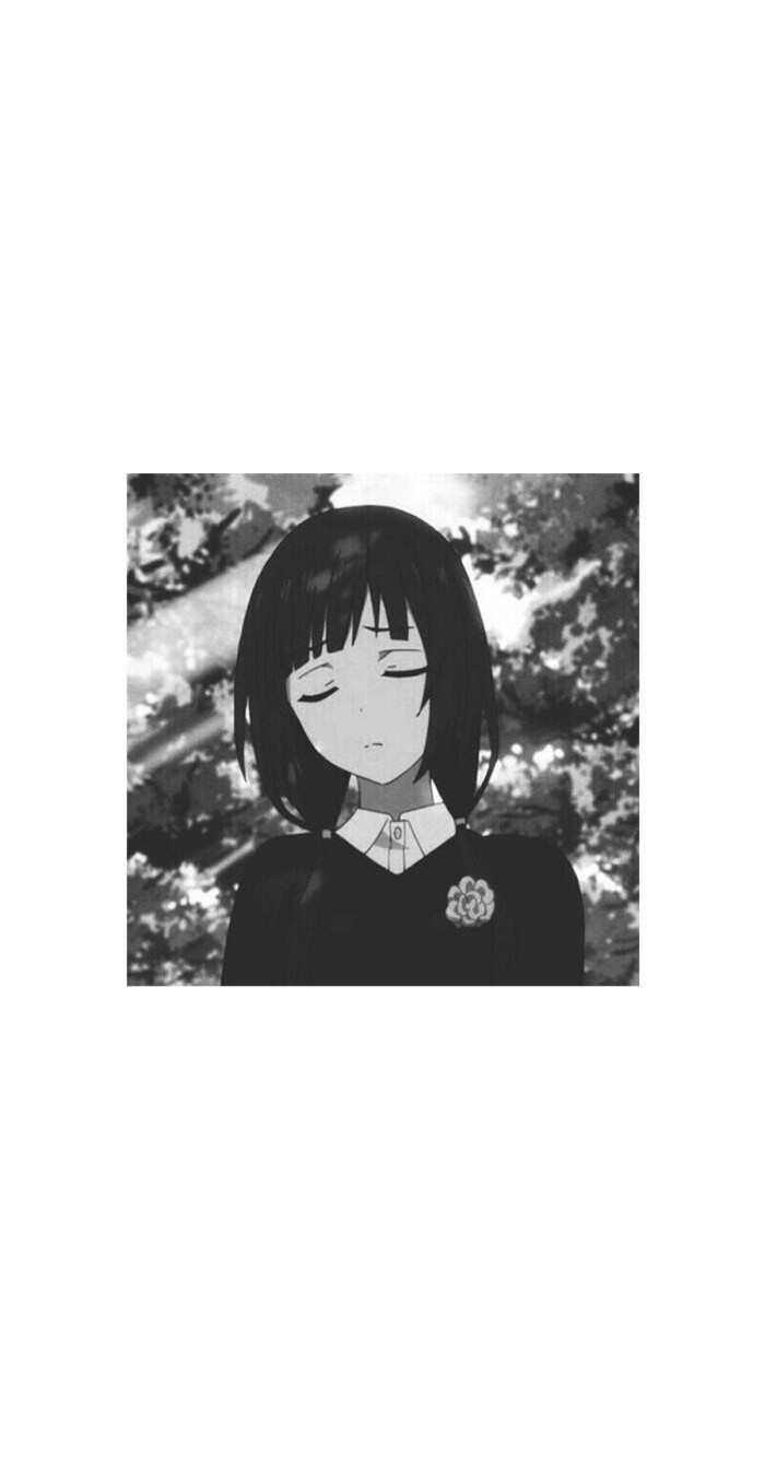 黑白 少女壁纸 手机锁屏