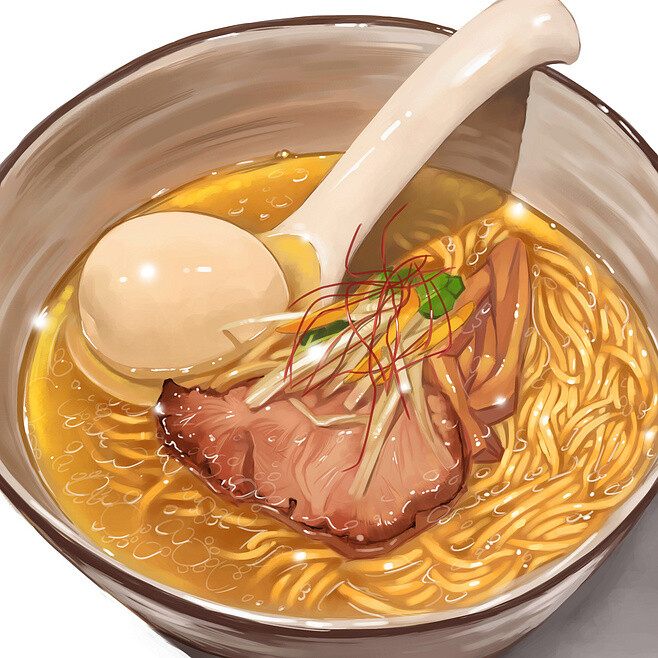 动漫美食二次元手绘食物