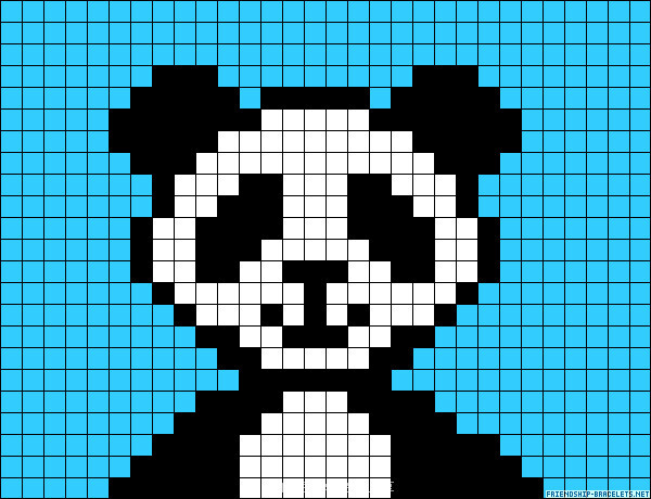 拼拼豆豆 图纸 熊猫