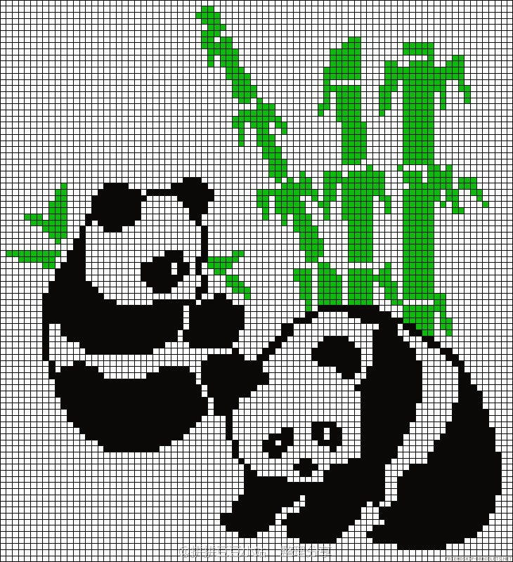 拼拼豆豆 图纸 熊猫